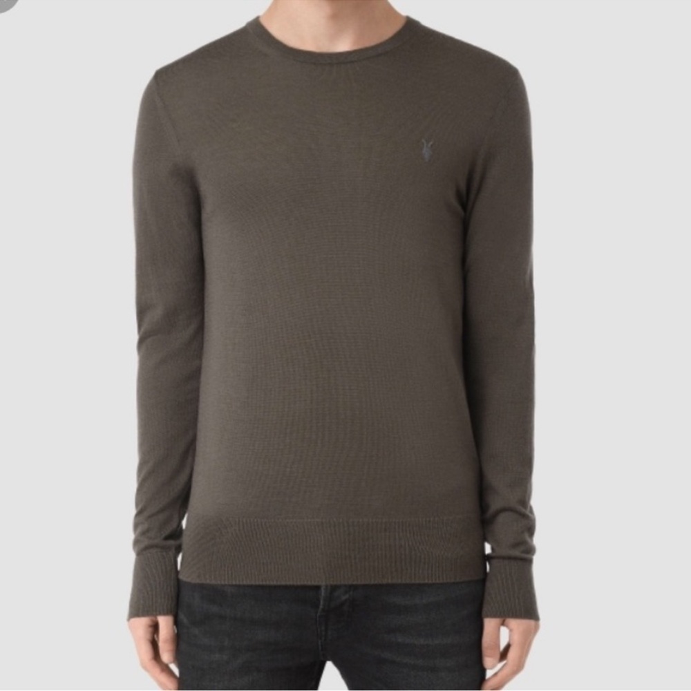 All saints mode merino men crew sweater Brown Size X Large